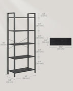 VASAGLE 5-Tier Bookshelf, Bookcase - Image 3