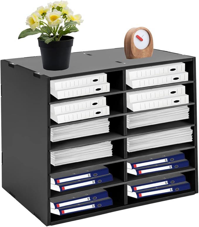 12 Slots Mail Sorters for Office, PVC Literature Organizer by Unknown