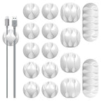 16Pack White Desk Cable Management, Adjustable Cord Organizer Cable Clips by Unknown