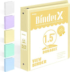 BinderX Extra Durable 1.5 Ring Binder, Round Ring 1.5 Inch Binders, Fits 325 by Sooez