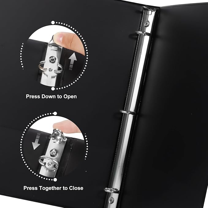 CIXILDTS 2" 3 Ring Binder, Standard 2-inch Round Ring Binder Fit Letter Size - Image 3