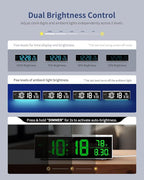 Digital Clock, Alarm Clock for Bedroom, Digital Wall Clocks for Classroom - Image 5