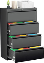 Greenvelly 4 Drawer File Cabinet, Metal Filing Cabinet by Greenvelly