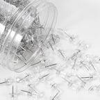 Yalis Push Pins 600 Count, Standard Clear Thumb Tacks Steel Point and Clear - Image 2