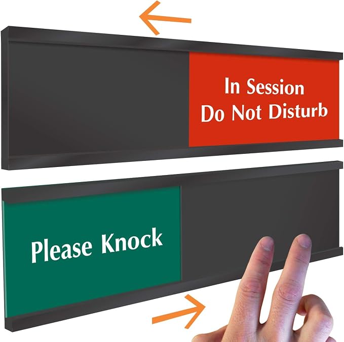 SmartSign In Session Do Not Disturb/Please Knock Slider Door Sign - Image 2