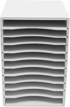 GUEYYSAN Vertical File Storage Rack, 11-Compartment Desktop Sorter Documents Box - Image 7