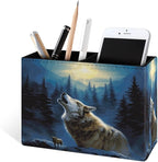 Famame 3D Animal Howling Wolf Moon Pencil Holder - Image 2