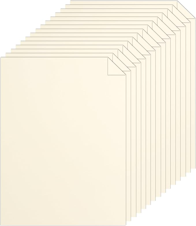Silunkia 28 Sheets Cream Cardstock 8.5 x 11 Ivory Paper, 250gsm/92lb Off White by Silunkia