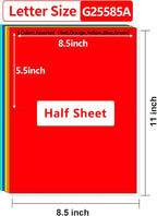 Gemsroyal Colored Half Sheet Shipping Labels Printable, 5.5"×8.5" Half Page - Image 2