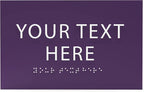 6" X4" Personalized Custom Sign- Tactile Graphics Grade 2 Braille Text | ADA by ADACentralSigns