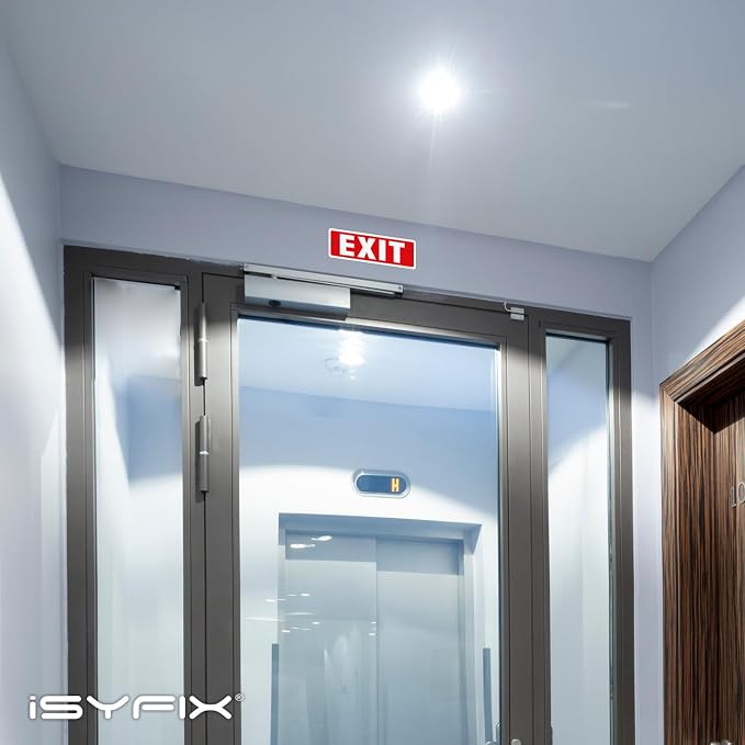 iSYFIX Exit Sign – 6 Pack 12x4 Inch – 100% Rust Free .040 Aluminum Signs - Image 4