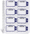 Visitor Log Book, Spiral-Bound Self Expiring Visitor Badges, Guest Register Book by IDCardPros