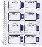 Visitor Log Book, Spiral-Bound Self Expiring Visitor Badges, Guest Register Book by IDCardPros