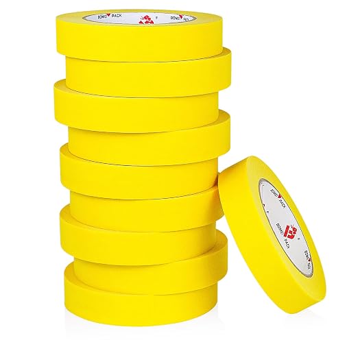BOMEI PACK Yellow Painters Tape 1 Inch Bulk by BOMEIPACK