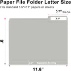 File Folder, RAZCC 100 Pack 1/3 Cut Tab File Folders Letter Size, Folders - Image 2