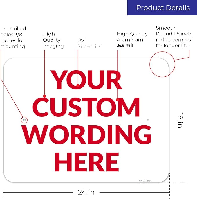 Custom Sign, Personalized Metal Signs, Customize - Image 3