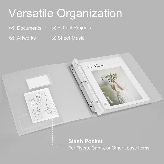 Uquelic 50-Pocket Clear Binder - Image 2