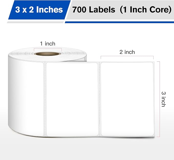 L LIKED 3" x 2" Blank Removable Labels - Image 2