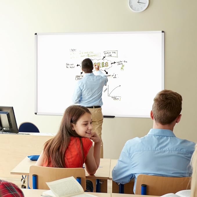 VIZ-PRO Dry Erase Board/Magnetic Whiteboard, 96 x 40 Inches, Large Wall Mounted - Image 5