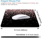IMAYONDIA Mouse Pad, Rose Gold Glitter Black Mouse Pad, Non-Slip Rubber Base - Image 2