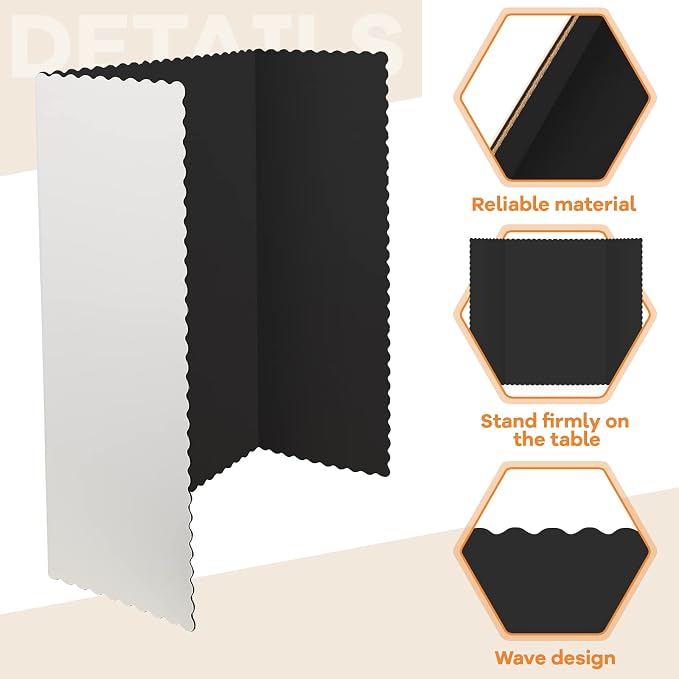 Henoyso 12 Pcs 36 x 48 Inch Black Trifold Poster Board Large Tri Fold - Image 3