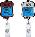 2pc Tears Nurse Badge Reel, Funny Cute Work Badge Holder by Unknown