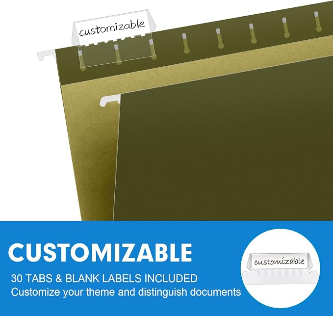 Extra Capacity Hanging File Folders, RAZCC 30 Pack Letter Size Reinforced - Image 5