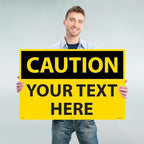 Custom OSHA Style Caution Sign 24" x 36" Aluminum Sign, Customizable "Your Text - Image 2
