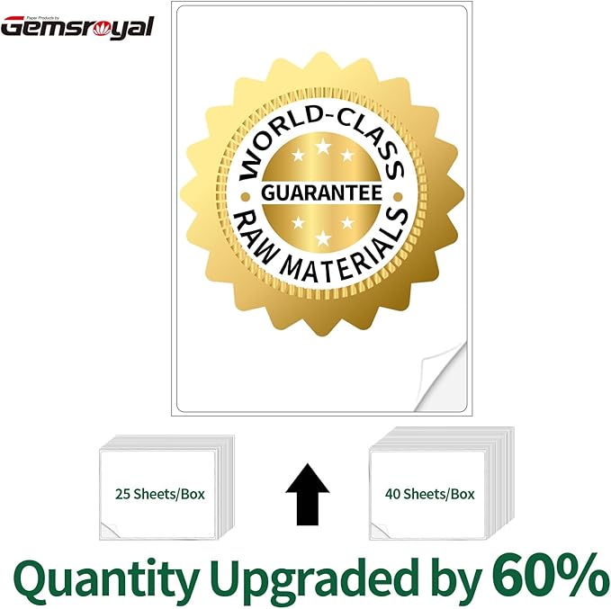 Gemsroyal 3 inch Round Labels Printable, Matte White Circle Labels - Image 3