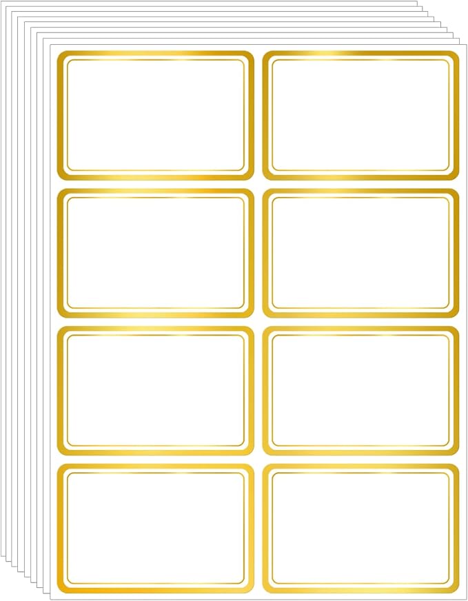 Yeachlaing 2" x 3" 200 PCS Name Labels, Waterproof Blank Name Tag Stickers by Yeachlaing
