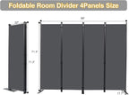 CHOSENM Wall Divider, 4 Panel Room dividers and Folding Privacy Screens - Image 2