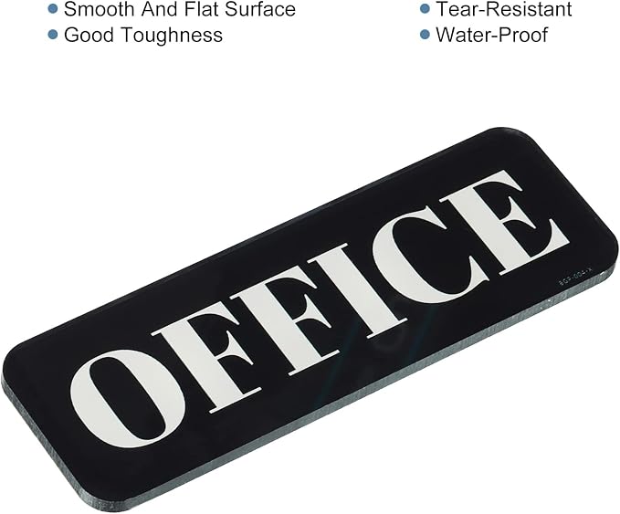 PATIKIL Office Sign, Acrylic 6"x2" Self Adhesive Door Sign Sticker Waterproof - Image 4