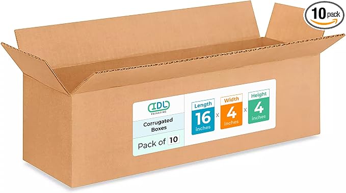 Long Moving & Shipping Boxes 16x4x4 inches by IDLPackaging