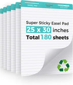 FAHKNS Lined Sticky Easel Pad，Large 25x30 Inch Self-Adhesive Teacher'S Flip by FAHKNS