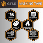 GTSE Masking Tape, 1 Roll, 2 inches x 55 Yards - Image 7