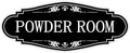 Powder Room Sign Sticker for Business and Home，Self-adhesive Cute Powder Room by LUHIMO