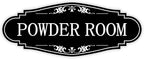Powder Room Sign Sticker for Business and Home，Self-adhesive Cute Powder Room by LUHIMO