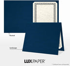 LUXPaper 9.5" x 12" Certificate Holders | Nautical Blue Linen | 100lb. Cover | - Image 4