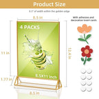 PPH-Sisy Acrylic Sign Holder 8.5 x 11, Double Sided Clear Display Stand - Image 2