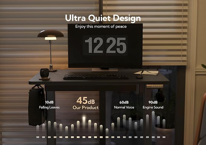 Claiks Standing Desk with Drawers, Electric Standing Desk Adjustable Height - Image 7