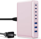 USB C Charger 300W USB C Charger Block 8-Ports GaN IV Fast Charging Station by APHUWJ