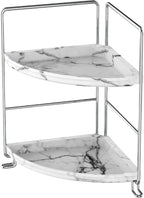 JANUS LiANG 2-Tier Corner Bathroom Organizer, Countertop Perfume Makeup Shelf by JANUSLiANG