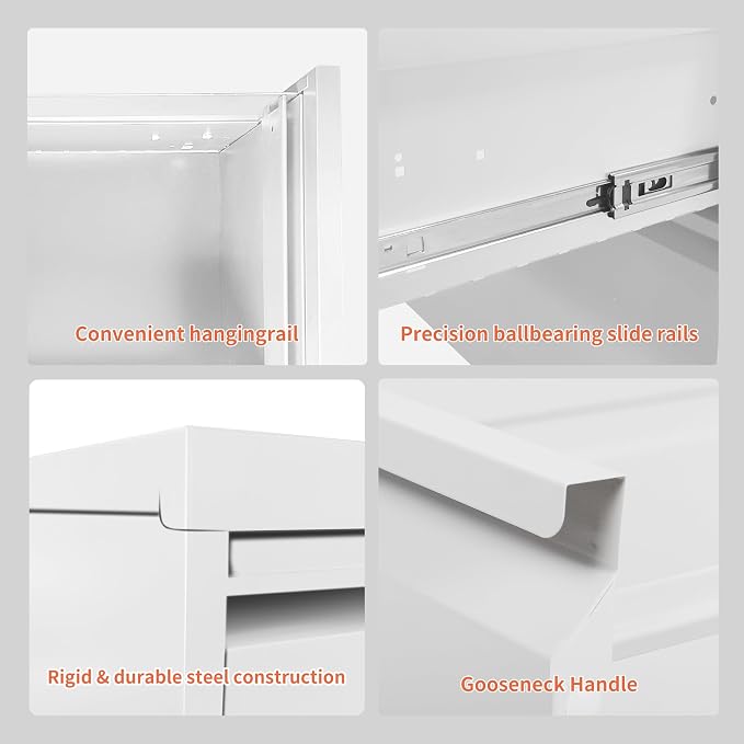 IKIMI 5 Drawer File Cabinet - Image 7