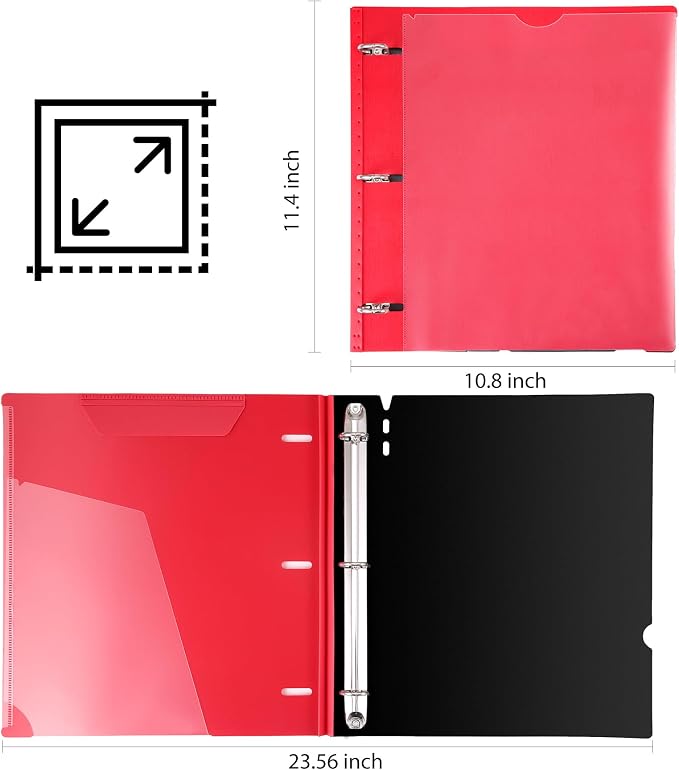 WOT I 1 Inch Telescoping 3 Ring Binder 4 Pack, Expandable Flexible Binder - Image 7
