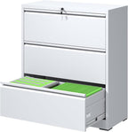 FLIXELIO File Cabinets 3 Drawer, Metal Office Storage Filing Cabinet by FLIXELIO