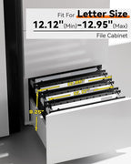 Ansook Plastic Hanging File Folders Letter Size, Upgrade 2" Extra Capacity - Image 3