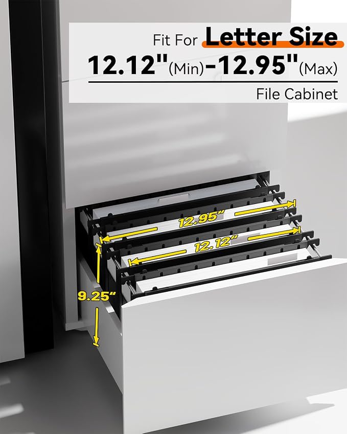 Ansook Plastic Hanging File Folders Letter Size, Upgrade 2" Extra Capacity - Image 3