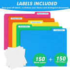 File Folder, RAZCC 150 Pack 1/3 Cut Tab Colored File Folders, File Folder - Image 4