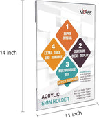 Niubee 11x14 inch Wall Mount Acrylic Sign Holder - Image 2