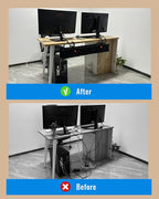 No Drill Cable Management Under Desk, Clamp/Screw Mount Cable Tray, Premium - Image 4